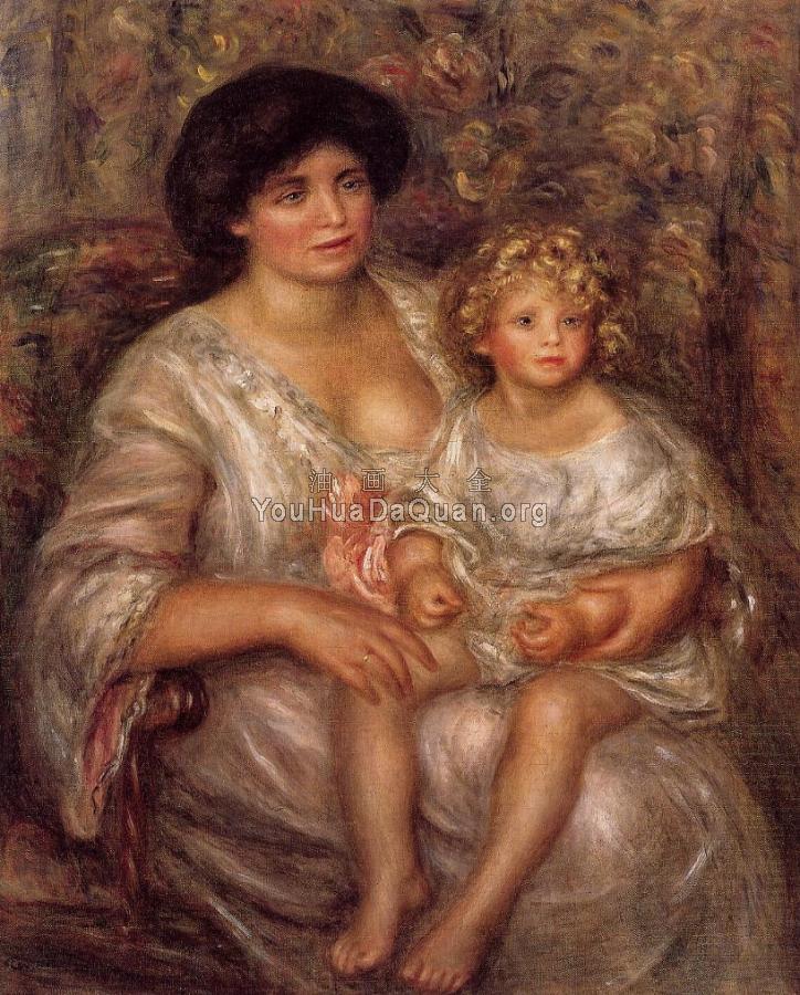 Madame Thurneyssan and Her Daughter - 皮埃尔·奥古斯特·雷诺阿
